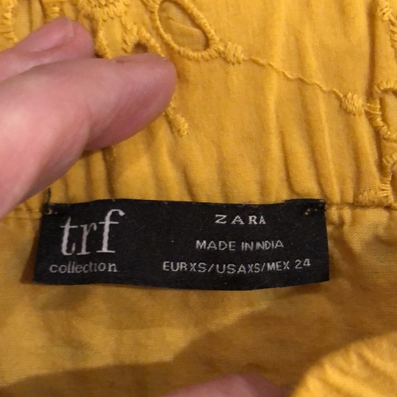 Zara two piece set mustard yellow top and skirt - Picture 5 of 6